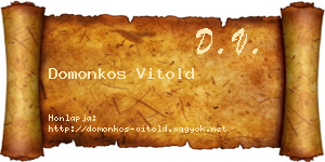 Domonkos Vitold névjegykártya